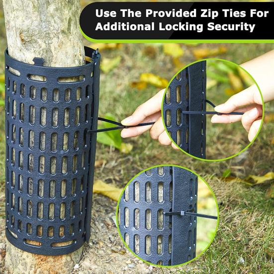 Tree Trunk Protector Vent Hole Design Expandable TPR Tree Bark Protector Guard Garden Wrap Green Plant Tool for Farm