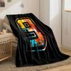A stylized numeral "9" with vibrant abstract paint patterns inside. for all seasons blanket lunch break throw gift