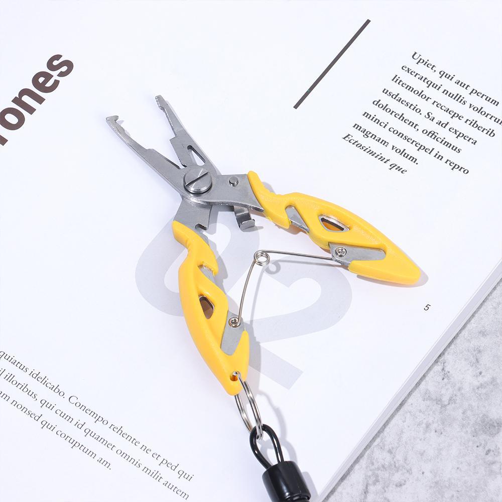 Multi-function with Lanyard Hook Removers Stainless Steel Scissor Bait Line Cutter Fishing Pliers
