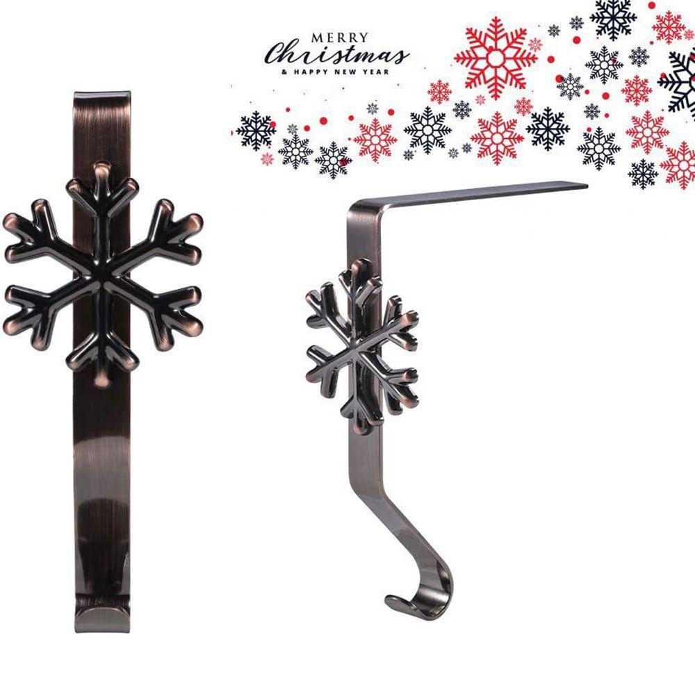 Прочные многофункциональные металлические держатели для рождественских чулок, крючки для камина, зажимы для чулок, вешалка