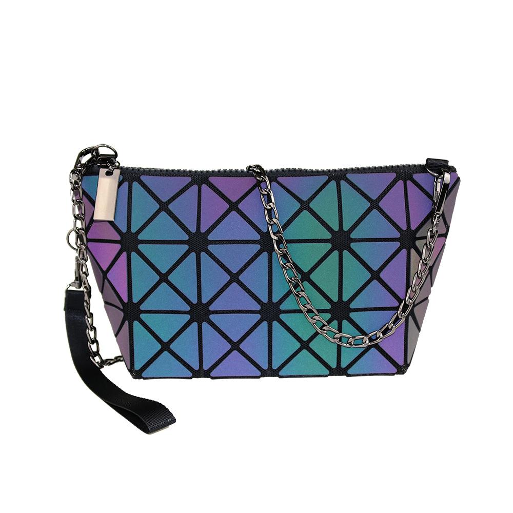 Геометрическая сумка-бриллиант Женская мини-геометрическая сумка-мессенджер Красочная косметичка Креативная складная женская сумочка