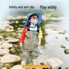 "High-End Waterproof Kids' Wading Pants with Attached Rain Boots for Fishing and Water Play"