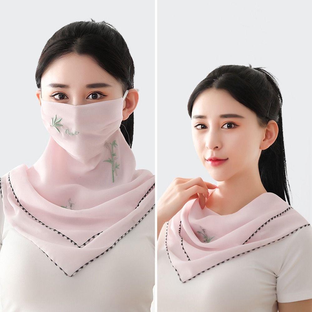 Scarf Fishing Sun UV Protection Unisex Face Cover Triangular Scarf Sunscreen Veil Ice Silk Mask