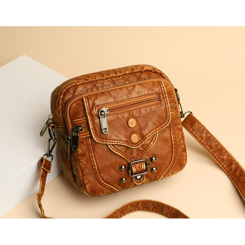 Soft Leather Small Bag, Ladies' Casual Shoulder Crossbody Bag, Mobile Phone Bag, Mini Small Bag