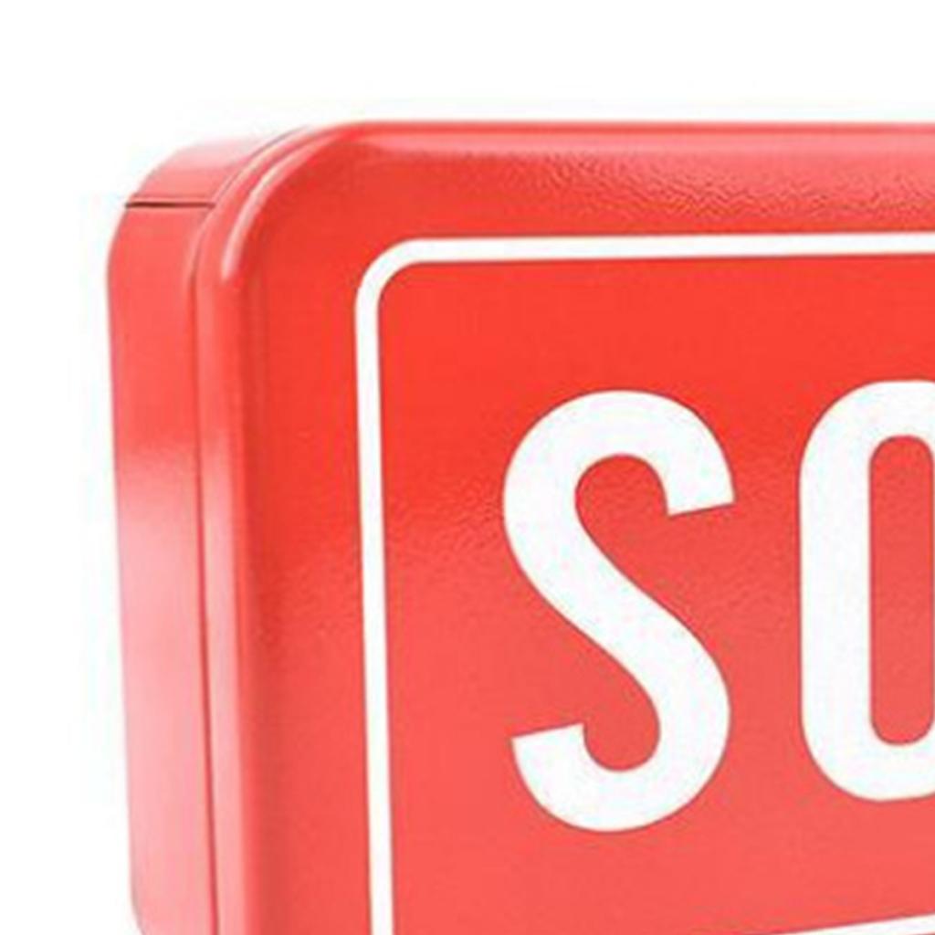 Маленький прямоугольный пустой ящик SOS Pattern Уличный инструмент Оборудование Железный ящик для хранения для кемпинга