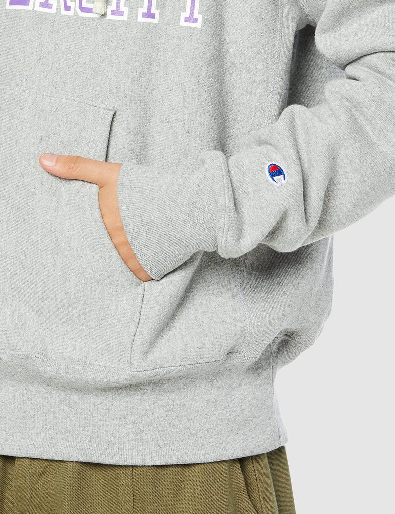 Champion Reverse Hooded Made In Oxford Size S Weave® Sweatshirt, USA, C5-U107, Men's Gray,