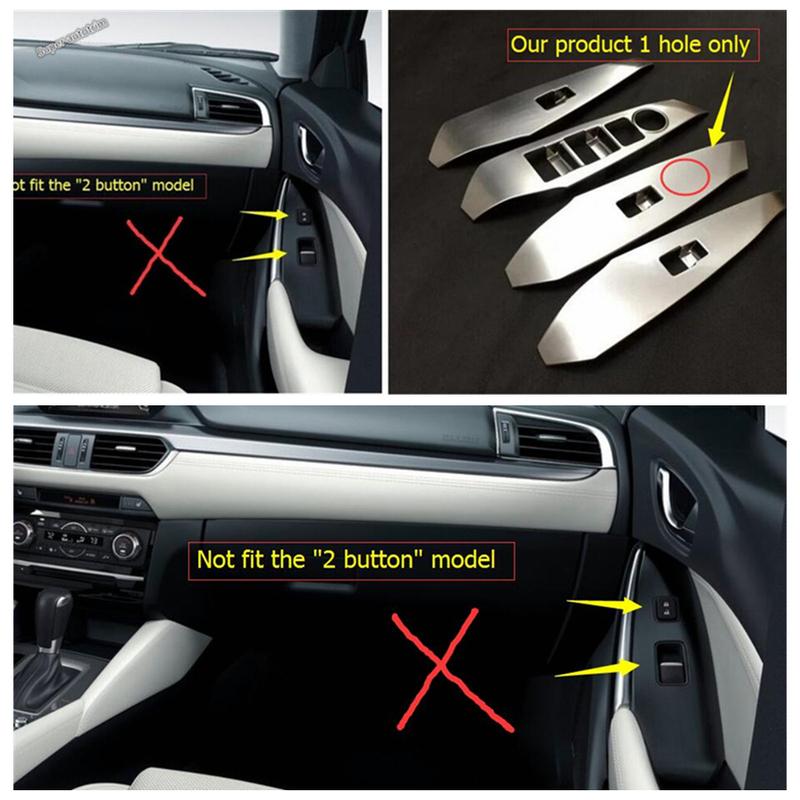 Car Inner Door Armrest Window Glass Lift Switch Button Control Panel Decoration Cover Trim For Mazda 6 2013 - 2017 Accessories