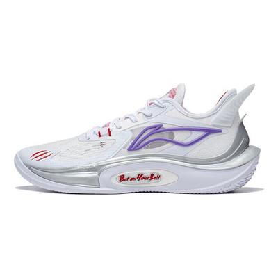 Баскетбольные кроссовки Li Ning Sonic 11 V2 с амортизацией и нескользящей подошвой, мужские белые ABAT045-1