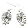 [P7108] - Artisanal Silver 'Heaven' Silver Moonstone Earrings - 30x18 Mm