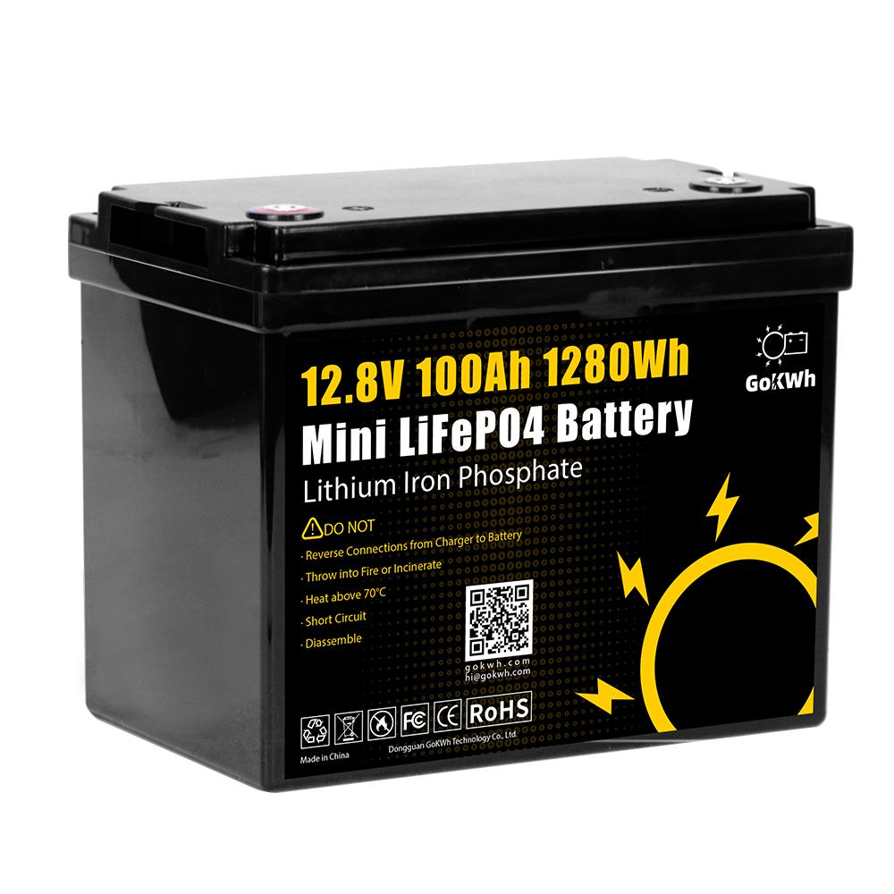 Аккумулятор GoKwh 12.8V 100Ah LiFePO4 (Не Bluetooth), Энергоемкость 1280 Втч