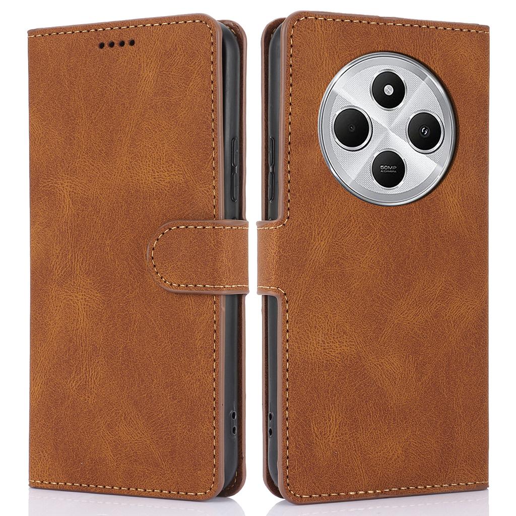 Чехол для Xiaomi Poco C75 4G/Redmi 14R 5G/14C 4G из ПУ кожи, чехол для телефона с кошельком, подставкой, окошком