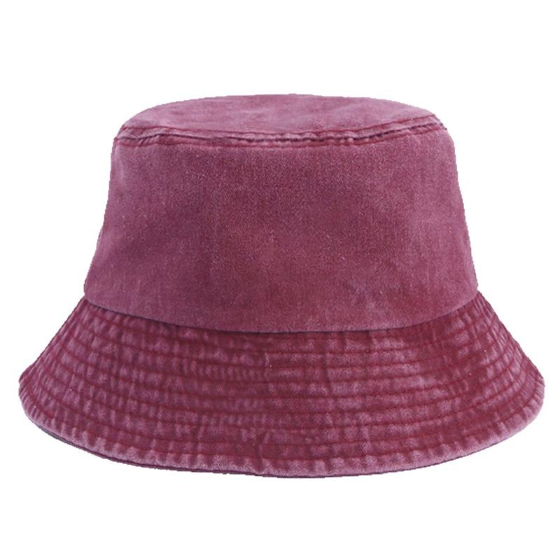 Retro Pure Cotton Washed Bucket Hat for Men and Women Spring and Autumn Summer Tide Sunscreen Sunshade Basin Hat