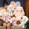 Cute Cute Princess Long-eared Rabbit Doll Plush Toy Little White Rabbit Doll Children's Company Soothing Doll