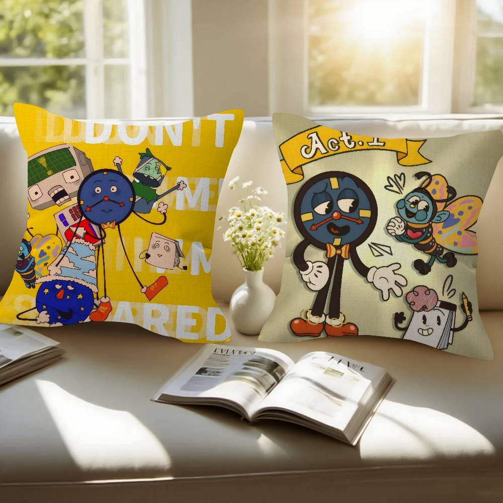Don'T Hug Me I'M S-Scared Pillow Covers Cartoon Sofa Decorative Home Double-Sided Printing Short Plush Cute Cushion Cover