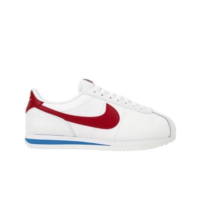 (W) Cortez Кожаные Белые С Варсити Красным