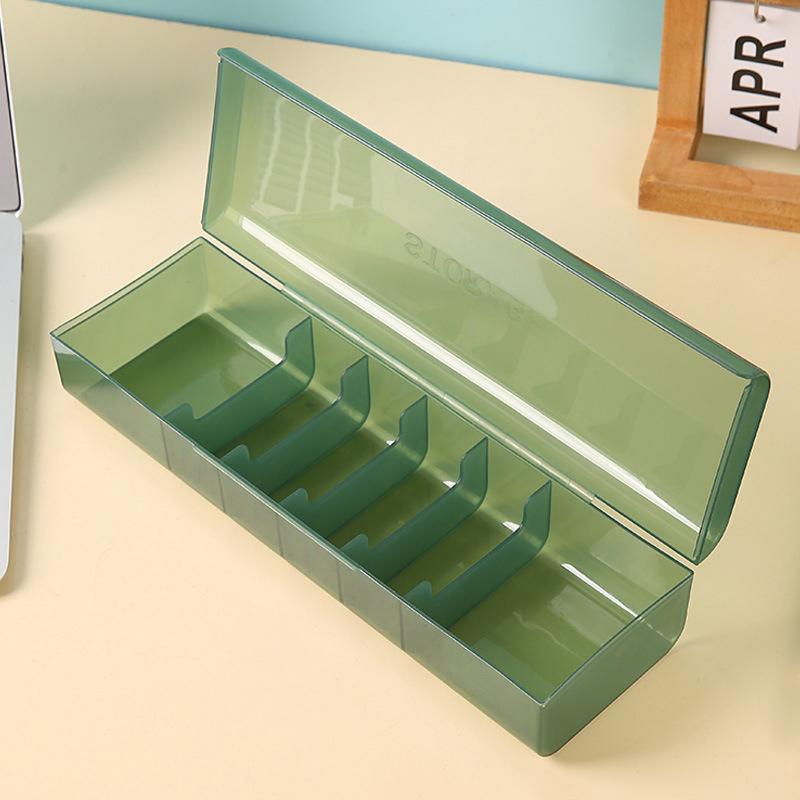 7 Compartments Cable Charger Storage Box - Reusable Data Cable Organizer Case For Home/Office/Travel