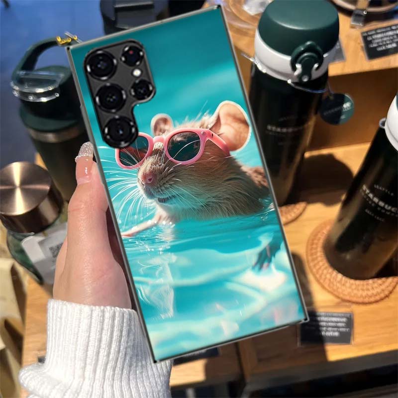 Cute Hamster Cases Phone Case for Samsung Galaxy S26 Ultra S25 Edge S24 S23 FE S21 Plus S20 S22 S10 Cover TPU Capa Shell Shockpr