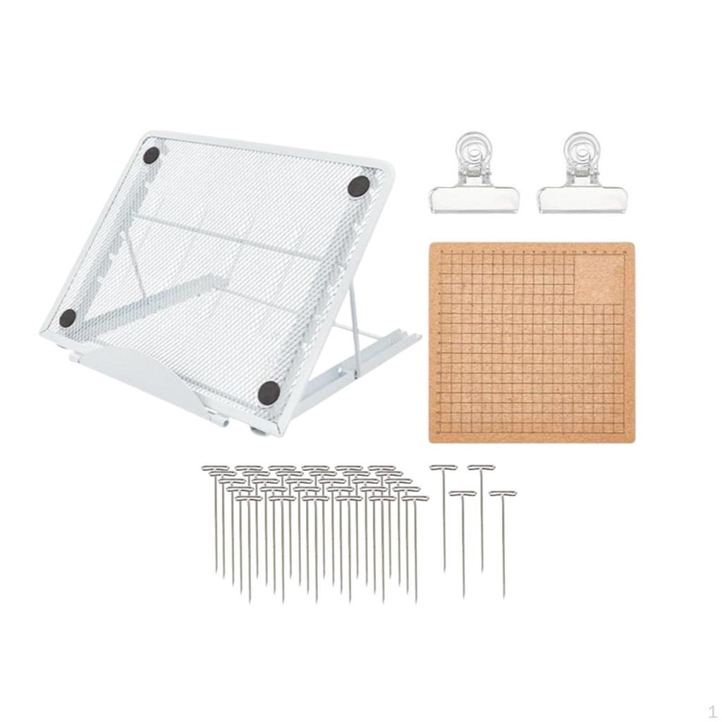 Macrame Board Kit DIY Craft Supplies with 2 Clips Decorative Handmade Double Sided Grids