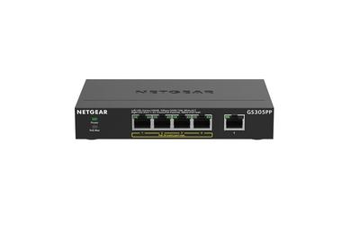 Netgear Коммутатор 5 портов 1G Металлический корпус Тихий безвентиляторный 3 года гарантии Неуправляемый коммутатор [Оригинальный продукт] PoE+ (83 Вт) Производитель
