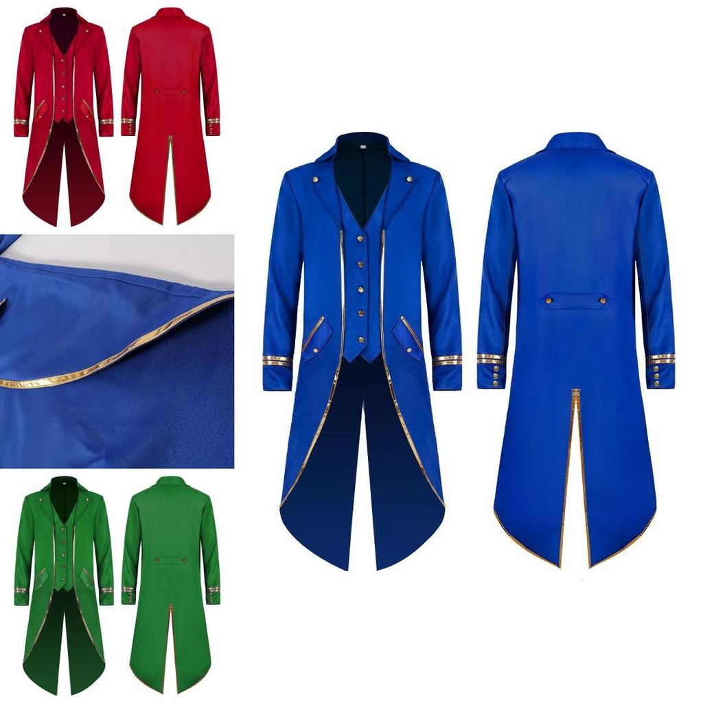 Элегантный стимпанк длинный сюртук смокинг для Хэллоуина