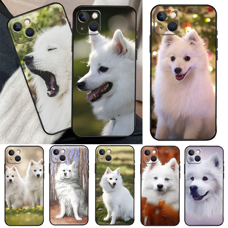 Japanese Spitz Dog Case For iPhone 16 15 14 Pro Max Plus 13 14 15 Pro Max 11 12 Mini Cover Coque