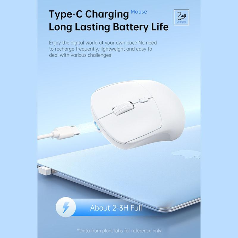 Bluetooth Wireless Mouse with USB Rechargeable Mouse for Computer Laptop PC Gaming Mouse Gamer 2.4 GHZ