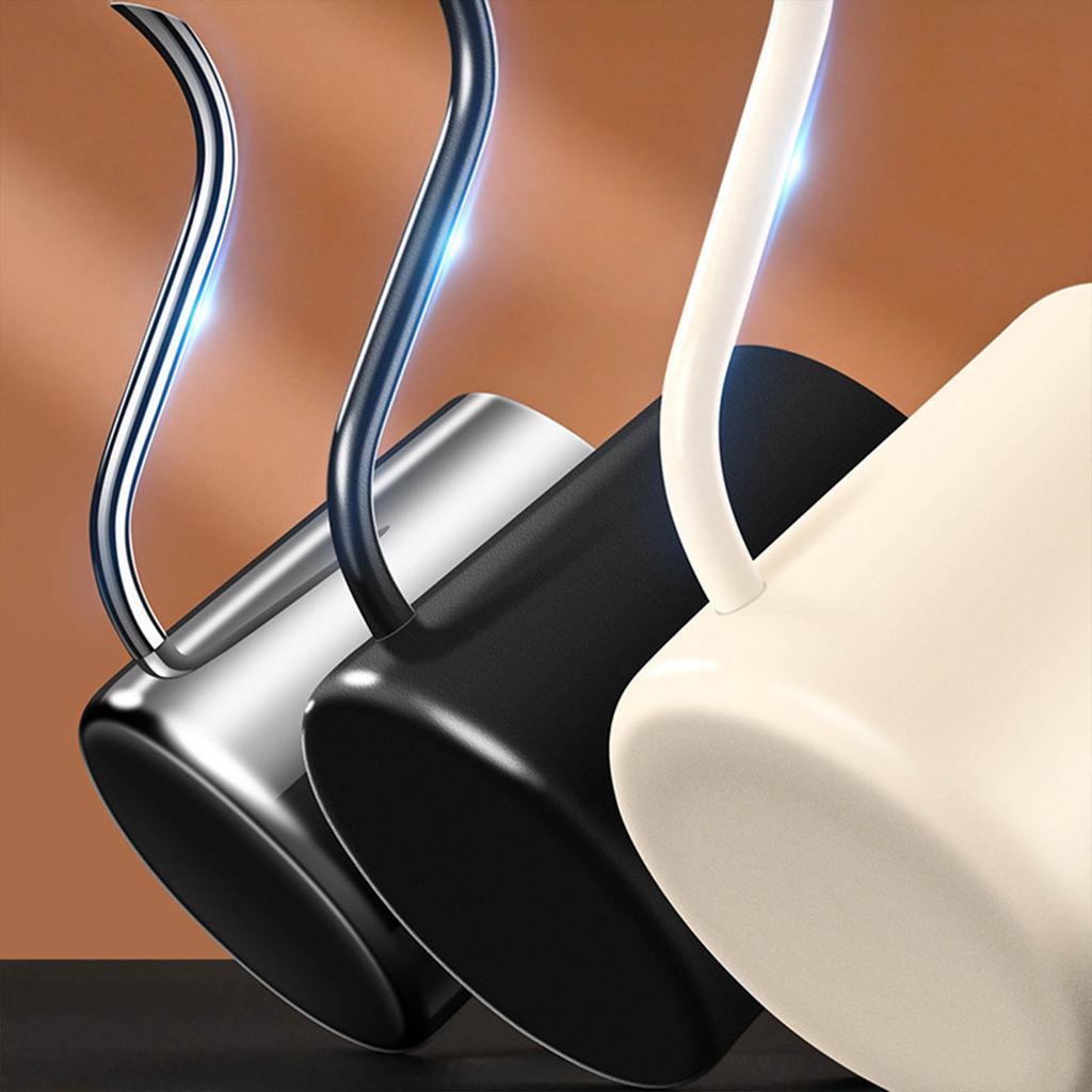 Чайник для заваривания кофе с гибким носиком, кофейник из нержавеющей стали, длинный узкий носик, капельный чайник, простой в использовании