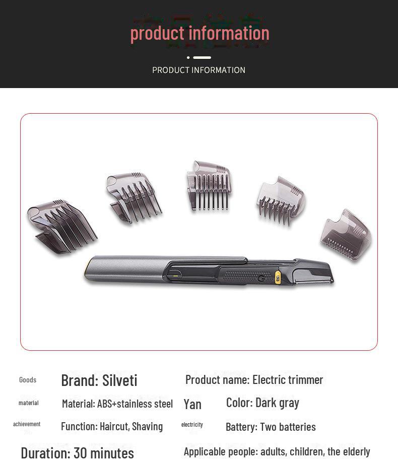 Многофункциональная электрическая машинка для стрижки волос и мужская телескопическая бритва — 5-в-1 инструмент для ухода за волосами в наличии