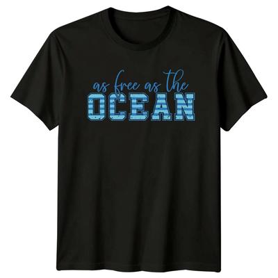 As Free As The OCEAN T-Shirt, Summer Beach Ocean Graphic Tee