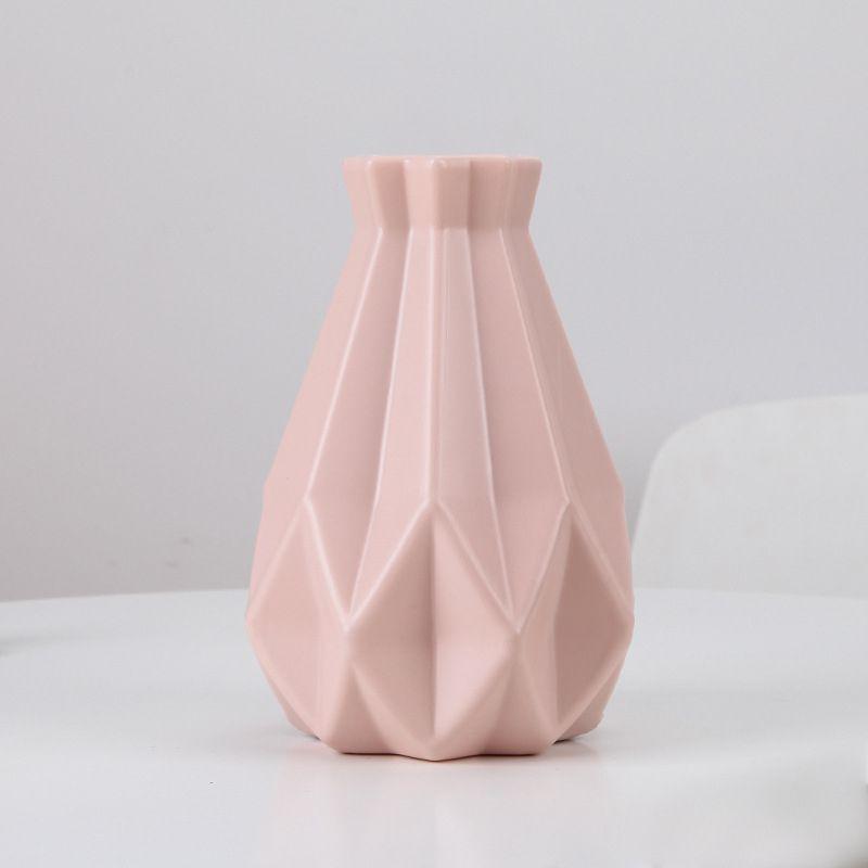Elegant Origami Plastic Vase Imitation Ceramic Flower Pot For Stylish Home Decor