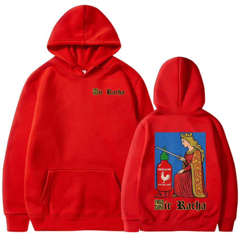 Sir Racha Funny Chili Sauce Graphic Hoodies Men's Women Clothing High Quality Casual Long Sleeves Sweatshirts Fashion Streetwear