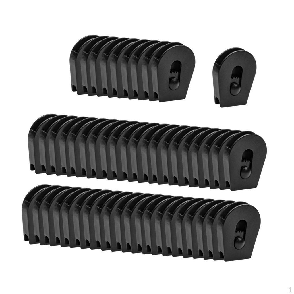 50 Pieces Shoelace Wheel Cord Lock Stoppers End Slider Easy To Use Multi-use Toggle Stopper for