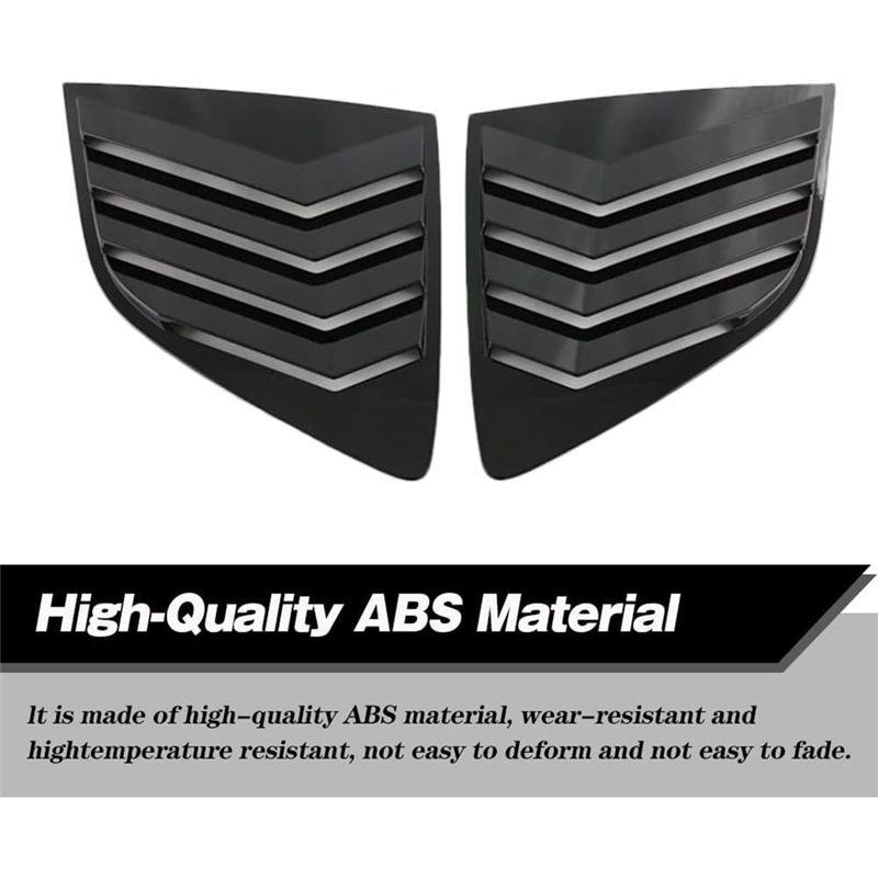 N61R-2PCS Racing Style Rear Side Window Louvers Air Vent Scoop Shades Panel Cover Trim For Honda CRV , ABS