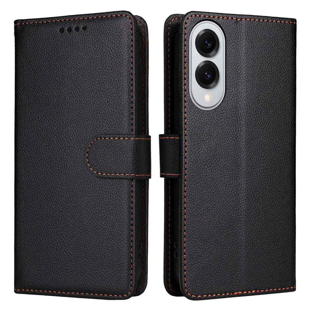 Чехол-книжка для Samsung Galaxy S25 Edge с блокировкой RFID, 3 слотами для карт, кожаный чехол для телефона из ПУ с ремешком на запястье