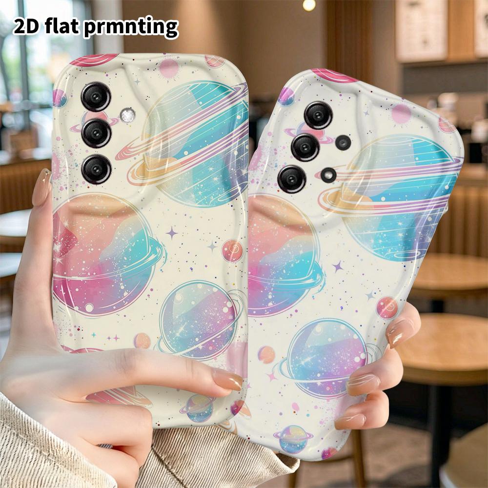 Phone case: 2D flat, suitable for Samsung Galaxy A34 A35 M05 M06 S20 S22 S21 FE Plus 5G protective case, planetary pattern, perfect Christmas and Hall