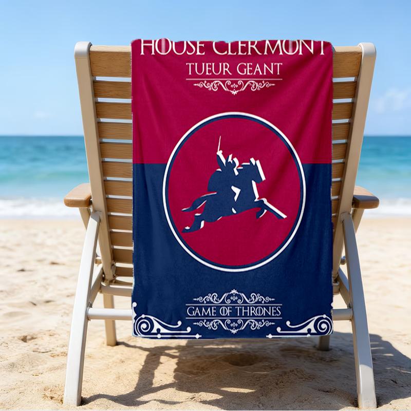 Clermont 63 Design Beach Towel - Soft, Absorbent Microfiber, Lightweight, Ideal for The Beach, Parties, Travel, Camping fan gifts