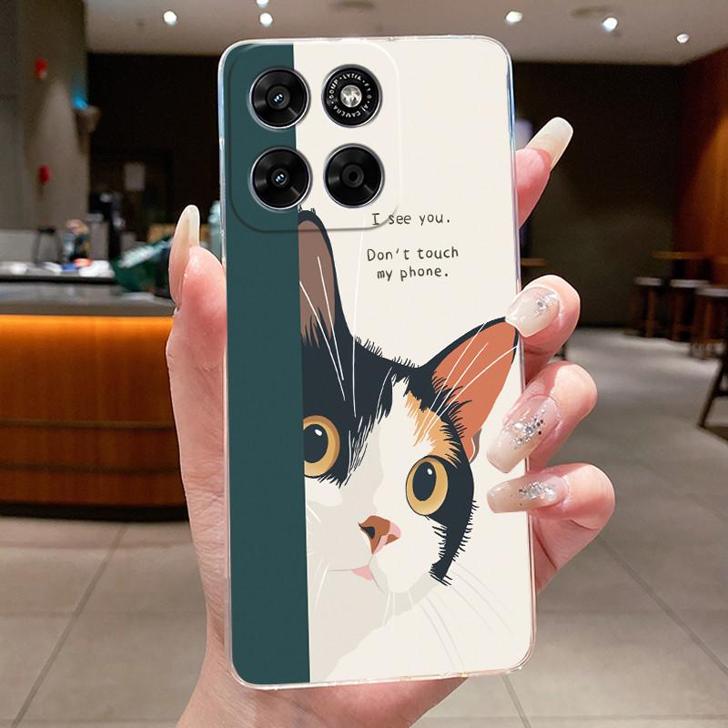 Чехол для Motorola Moto G67 G77 Эстетичный Роскошный Милый Крутой Для Мальчиков Девочек Мягкий Силикон Чехол для Телефона Задняя Крышка Прозрачный ТПУ Корпус