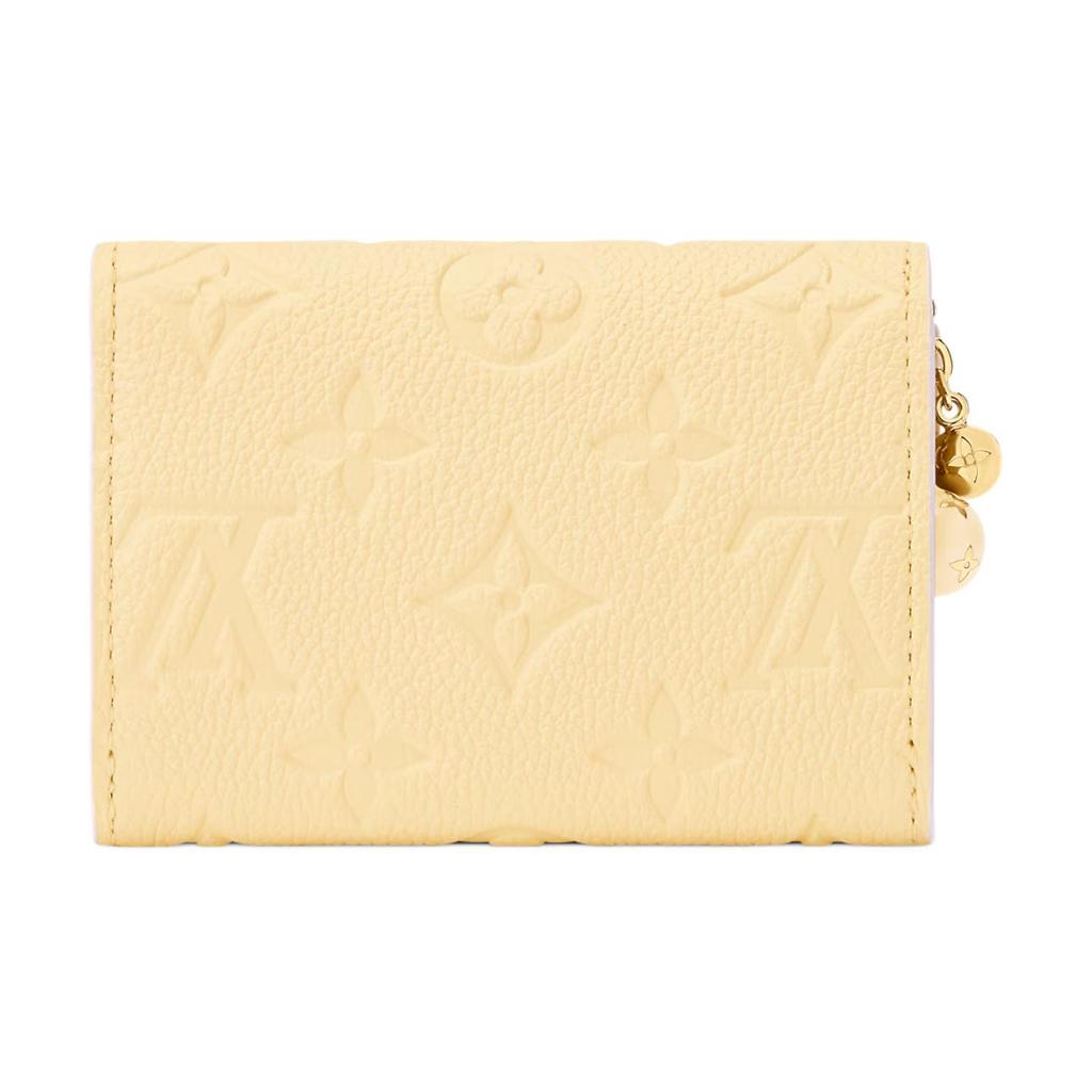 Louis Vuitton Rosalie Monogram Empreinte Leather Wallet Women Wallet Gold Light-Yellow M28986