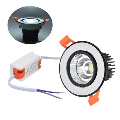 3.3 дюйма 7 Вт COB LED Даунлайт 6000K 100?264V Регулируемый Даунлайт Встраиваемый Потолочный Светильник для Спальни