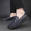 Мужская обувь класса люкс из коровьей кожи высшего слоя, модная повседневная обувь для вождения, весенняя мужская удобная деловая повседневная кожаная обувь