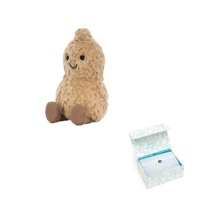 Jellycat Серия "Веселая еда" Плюшевая кукла-компаньон "Арахис" 15 см высотой