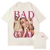 Футболка с графическим принтом Singer Bad Gyal Винтаж 90-х для унисекс Женщин Хип-хоп Уличная одежда Оверсайз Топы 100% Хлопок Футболка BG2