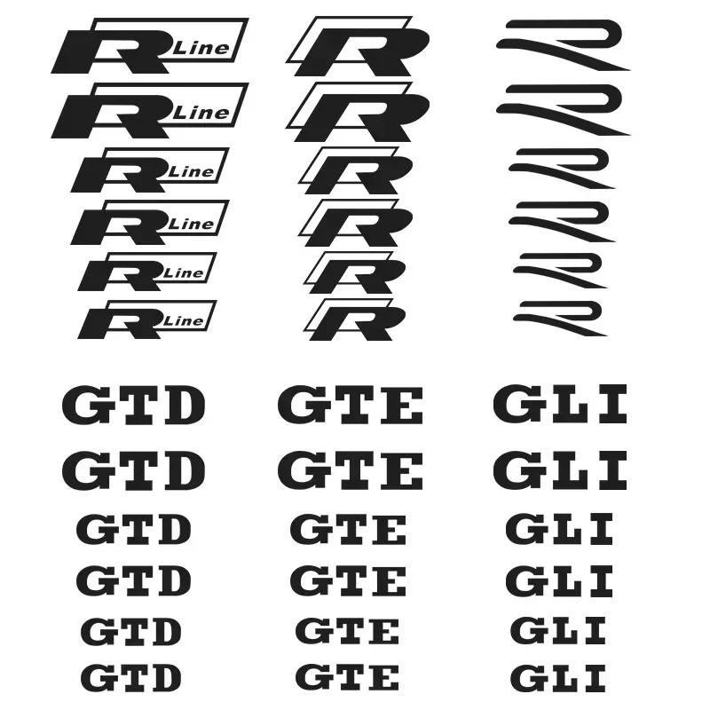 New 1set Car Brake Caliper Sticker Heat Resistant Decal For Volkswagen Tiguan Bora POLO PASSAT CC Touran GOLF Jetta Arteon