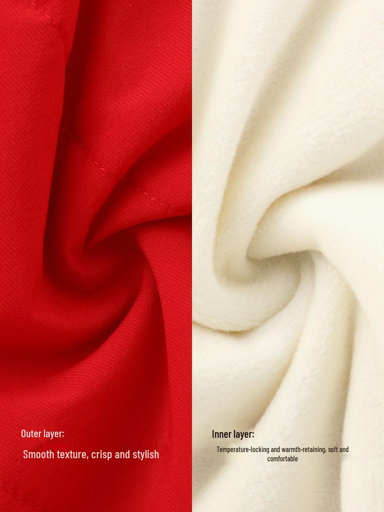 DUUDUU 2025 New Red Thickened Infant Girls' Winter Cotton Jacket Outerwear