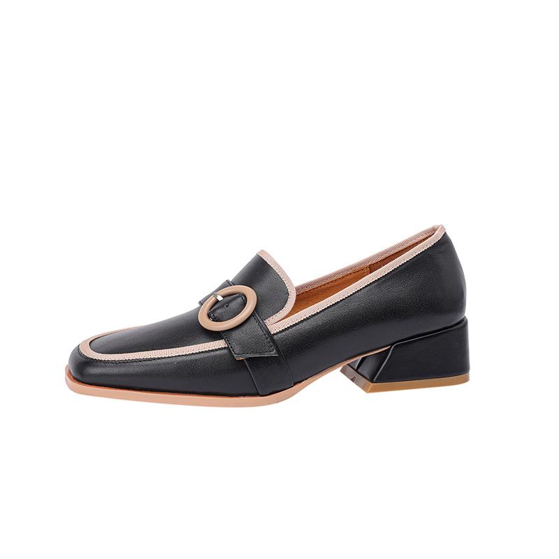 2024 Весна/Осень Новое поступление Женская обувь из натуральной кожи Одиночные туфли Разноцветные модные повседневные туфли Женские каблуки для женщин