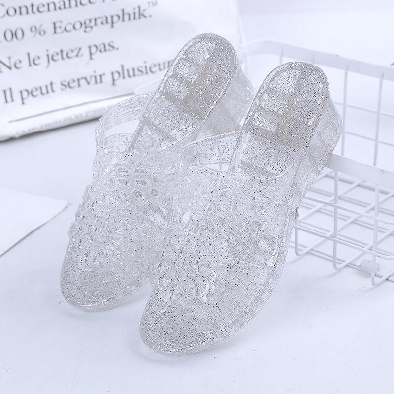 Сандалии женские летние пластиковые сандалии на высоком каблуке толстые подошвы женские сандалии покатые каблуки уличные сандалии