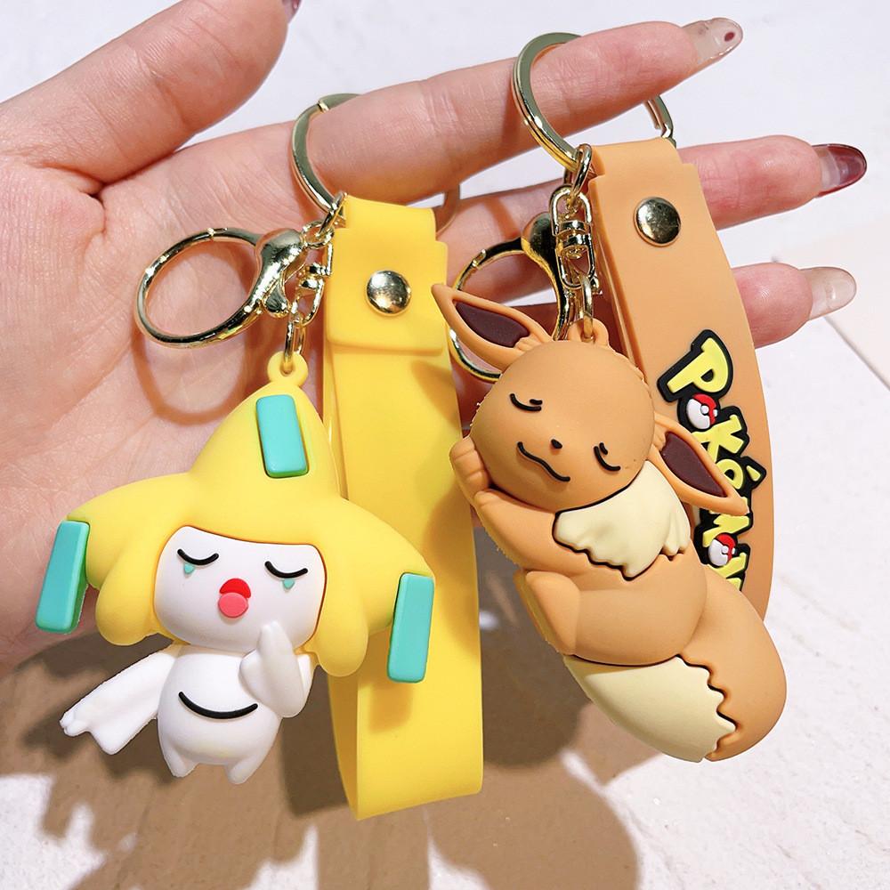 Adorable Pikachu Keychain Cute Psyduck Squirtle Figurine For Bags And Backpacks