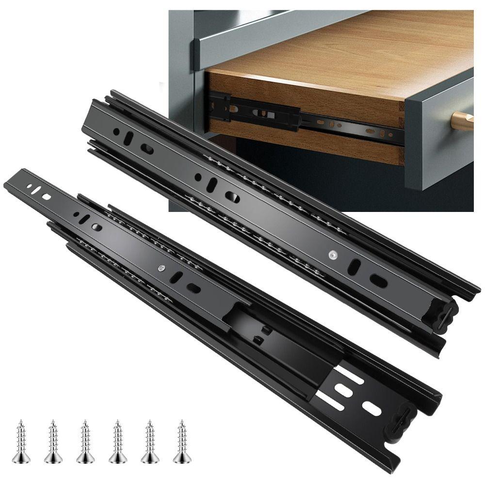 Heavy Duty Drawer Slides Smooth Operation Ball Bearing Drawer Rails  Office Furniture