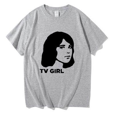 Классическая футболка для ТВ-девушки Модная Забавная Мужская женская Одежда Летние Топы Винтажная Унисекс Хлопковая Графическая Футболка