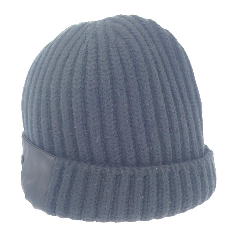 Prada UMD446_1WTO_F0002_S_202 M Knit Cap Black wool/Nylon Mens
